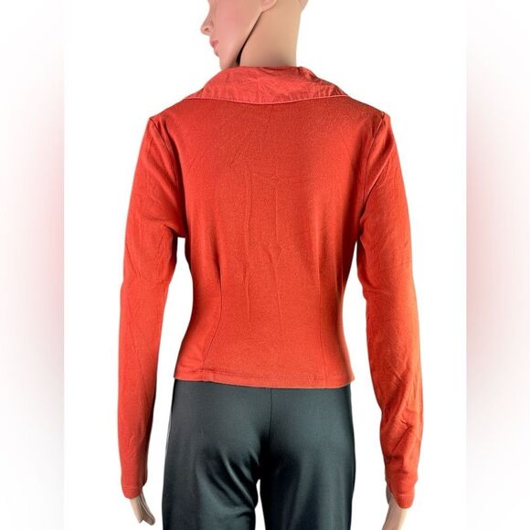 Maeve Orange Knit Top With Rouging - Picture 2 of 5